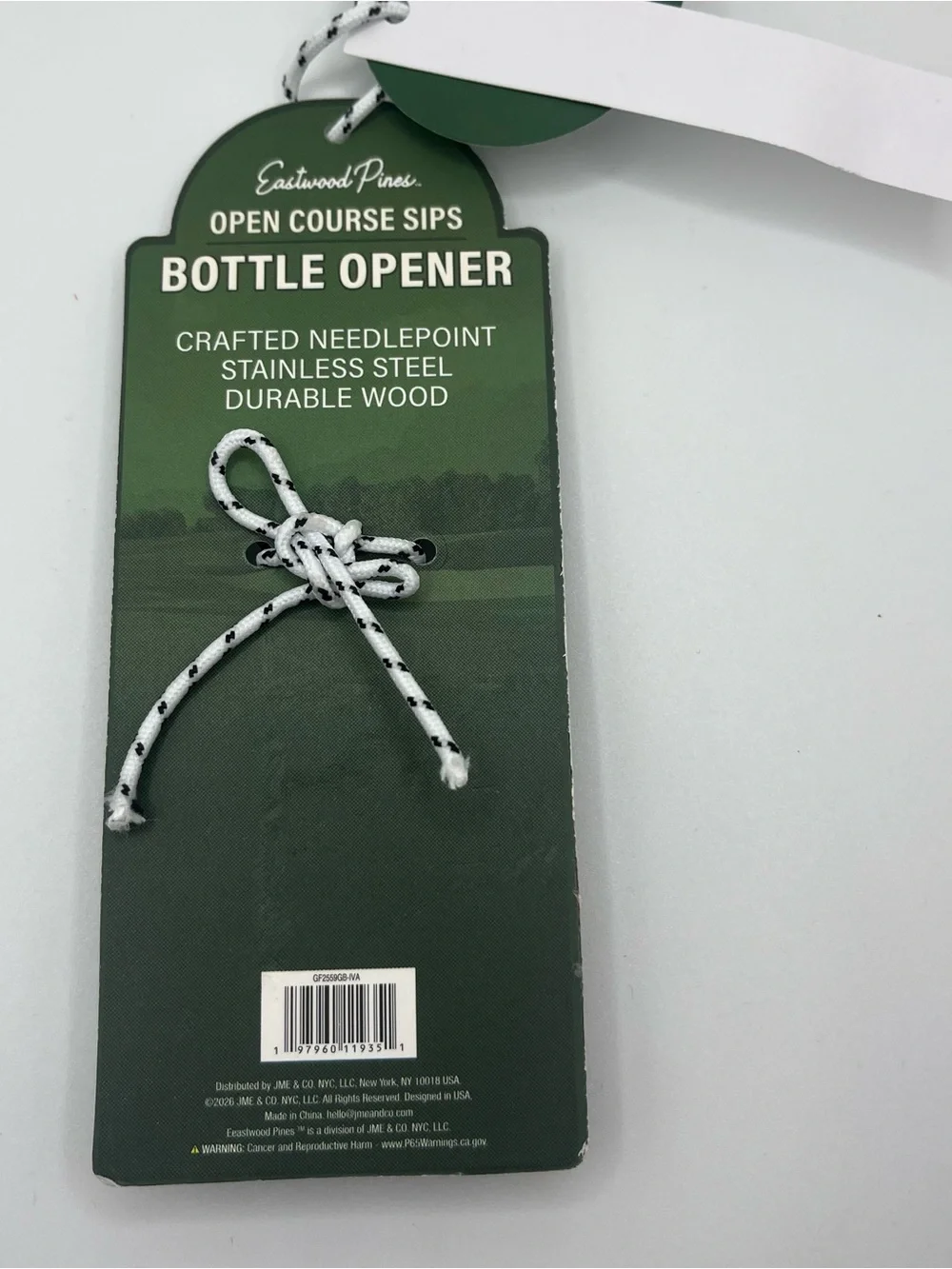 NWT Golf Beer Bottle Opener Needlepoint Bear W Club Accessories Gift Idea
